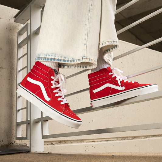 Vans Sk8-Hi Skate Shoe - Racing Red Size: Mens 7.5
